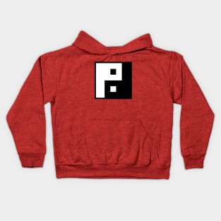 8 Bit Pixel Square Yin Yang Kids Hoodie